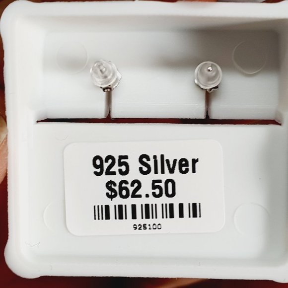 "Birthstone S925 Sterling Silver CZ Stud Earrings for Women/Girl, US19251041 - Picture 14 of 15